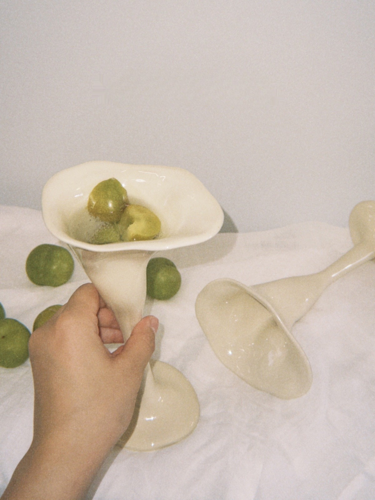 Calla Lily Ceramic Wine Cup image 1