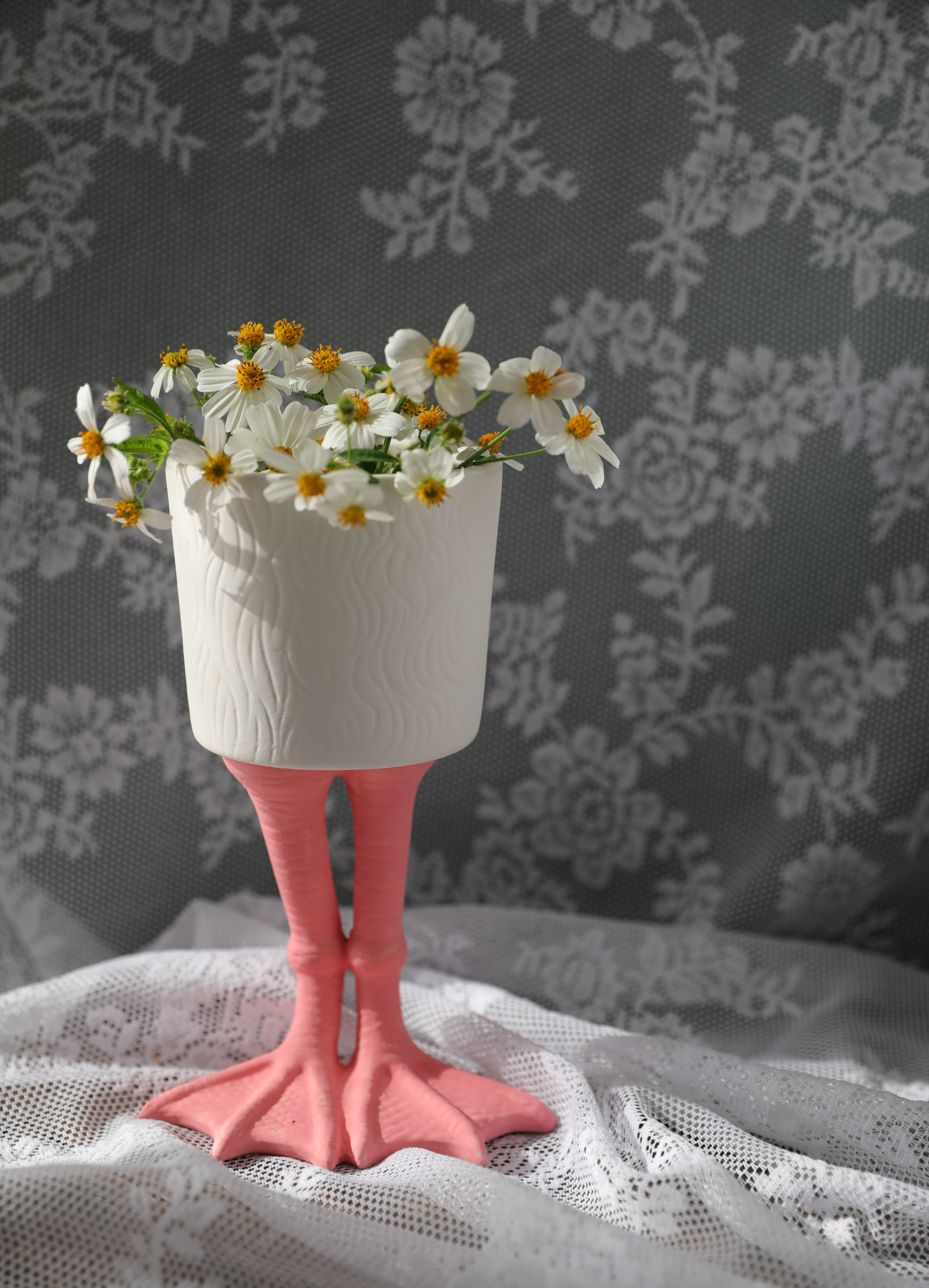 Goose Leg Ceramic Planter