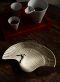 Dancing Crane Ceramic Plate