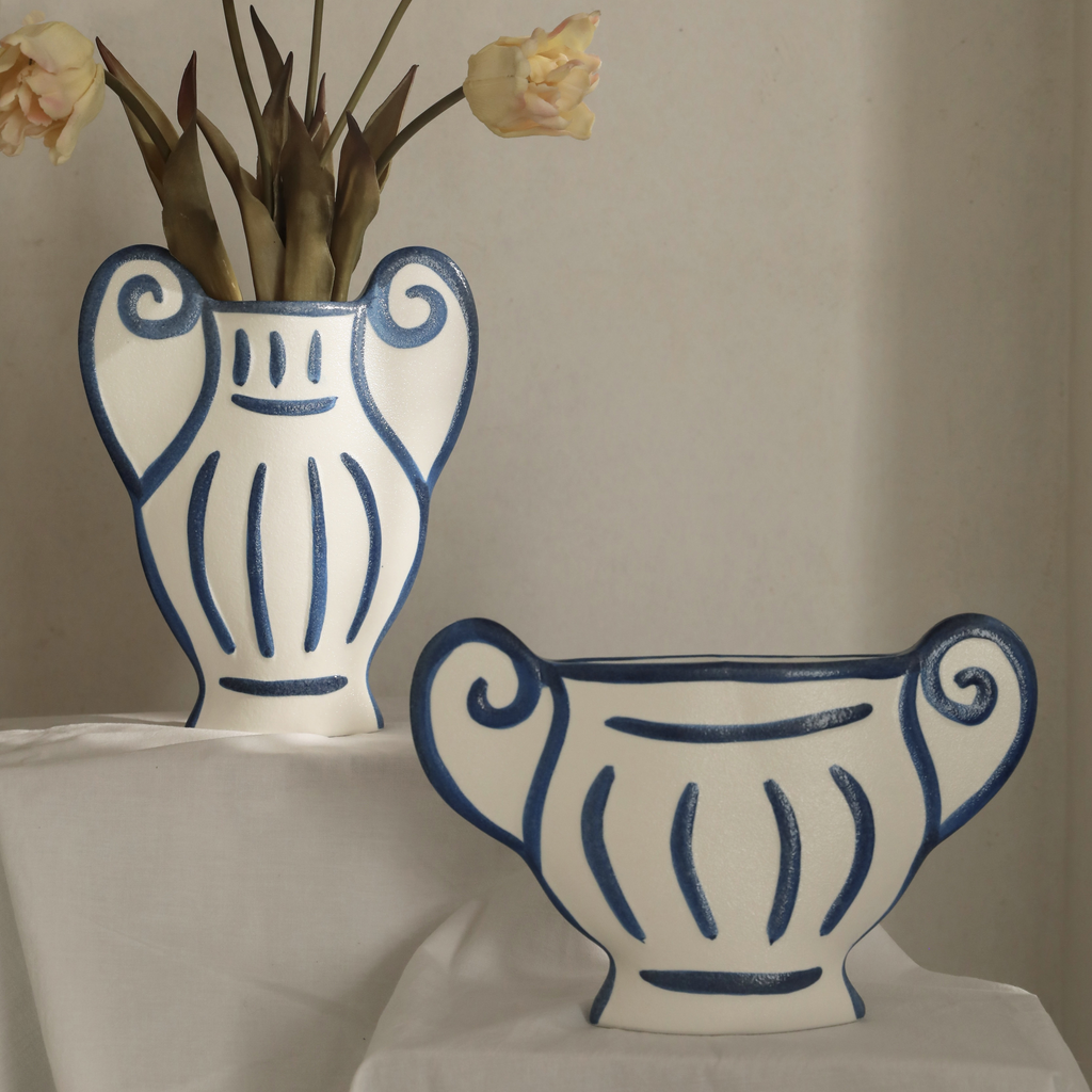 Ionian Whisper Ceramic Vase