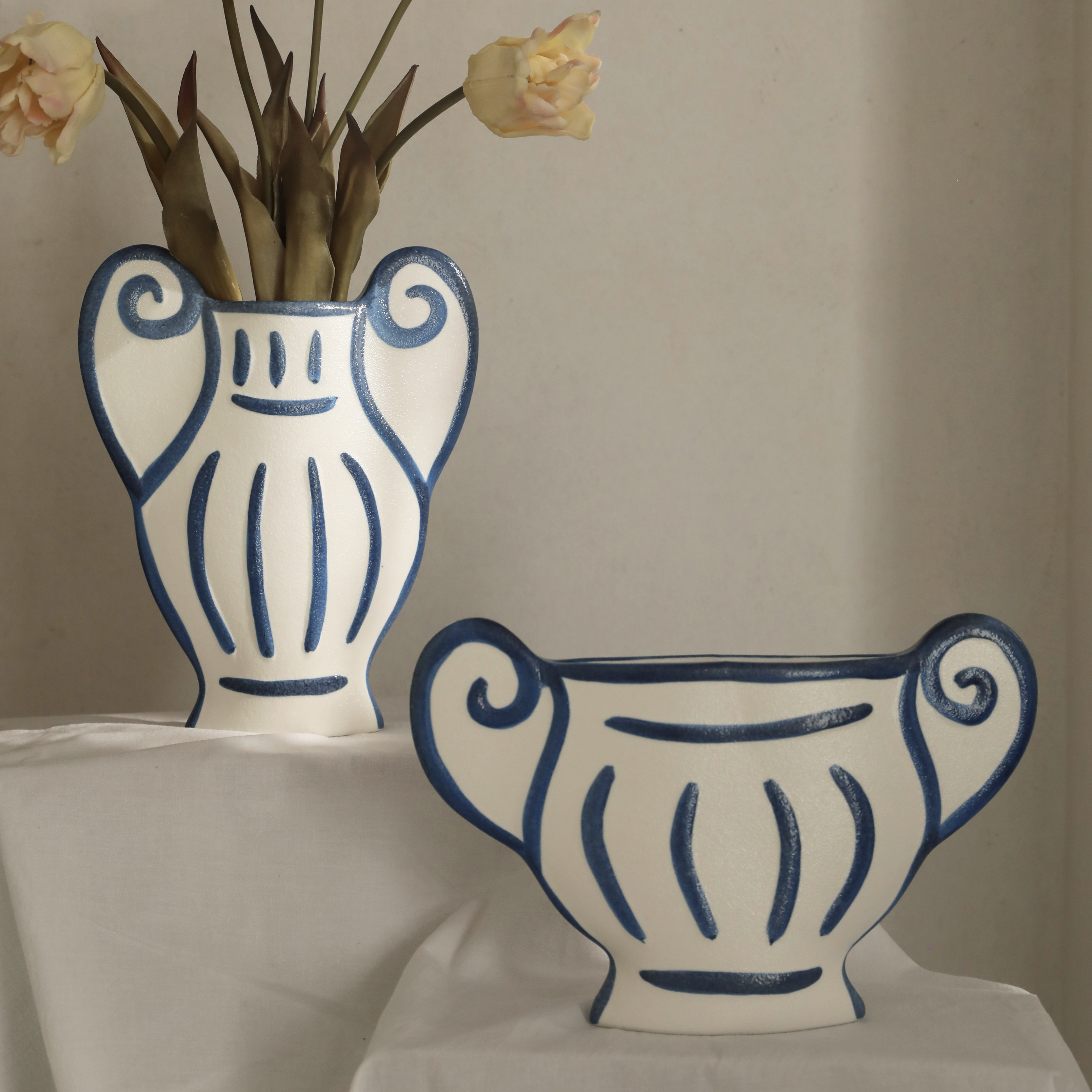 Ionian Whisper Ceramic Vase
