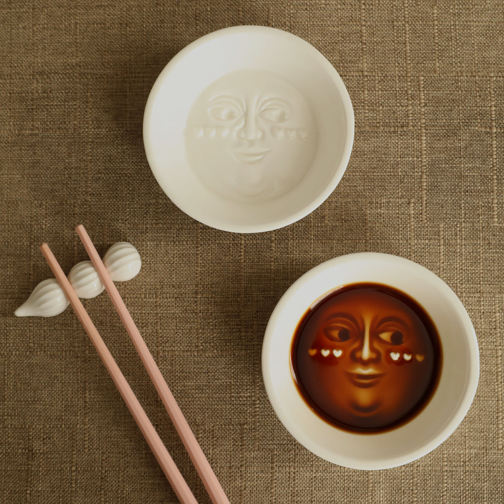Smiley Soy Sauce Face Dish Set