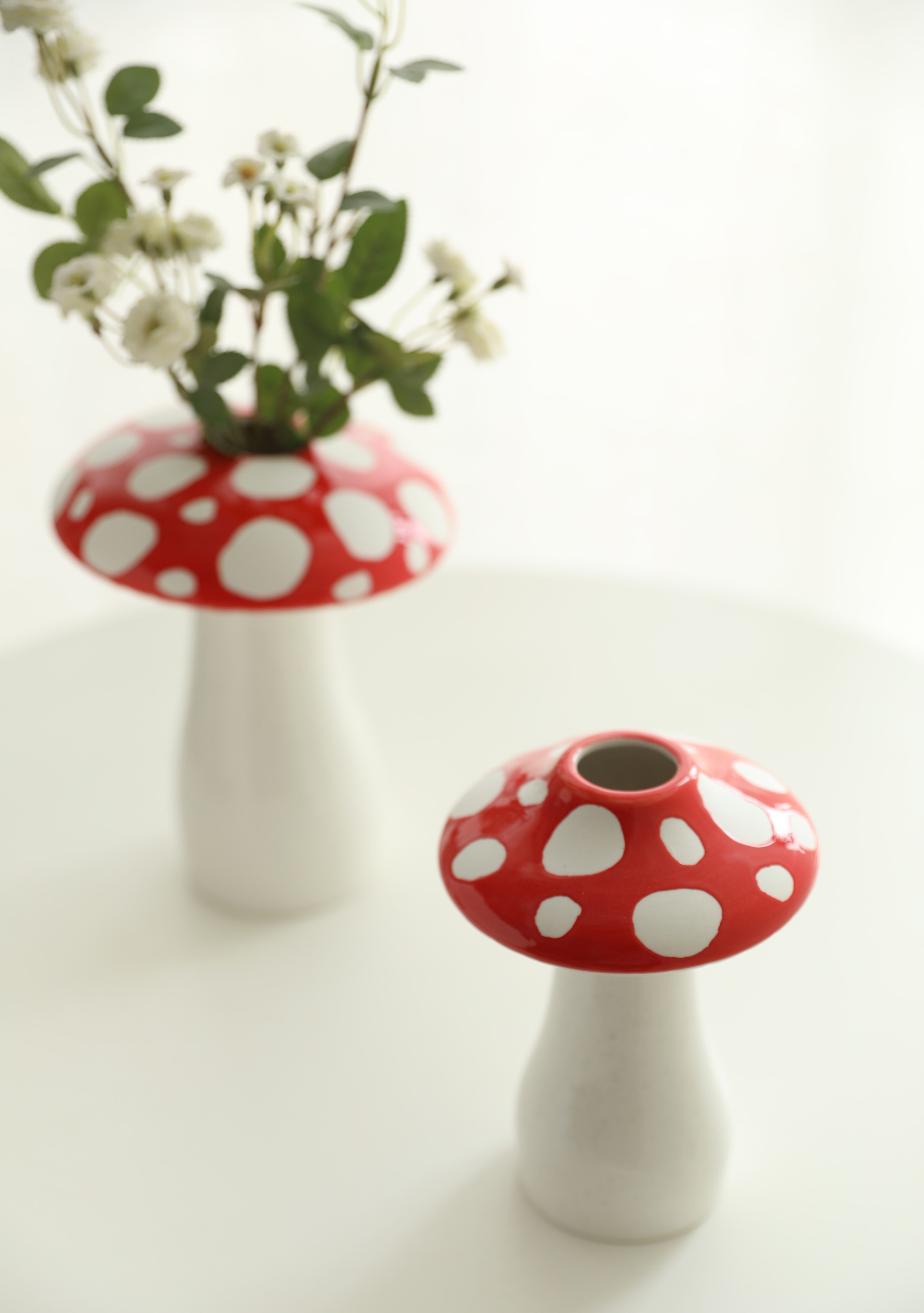 Whimsy Mushroom Ceramic Vase