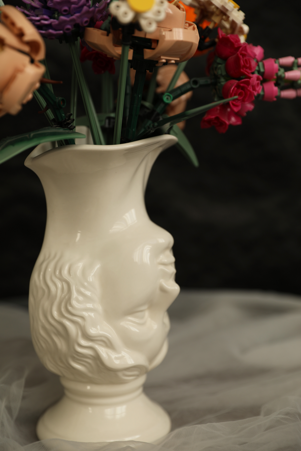 Moonlit Selene Portrait Ceramic Vase