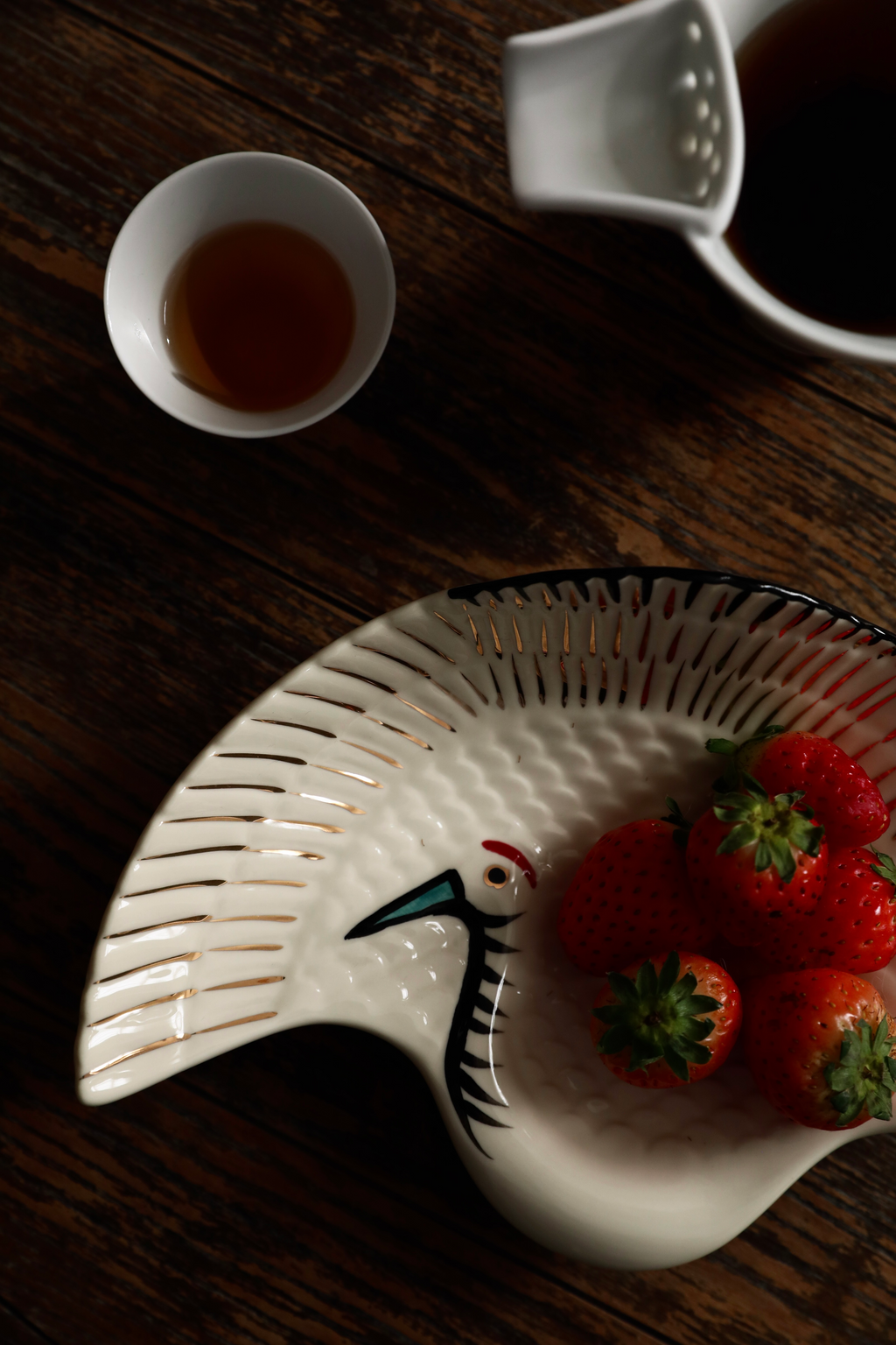 Dancing Crane Ceramic Plate