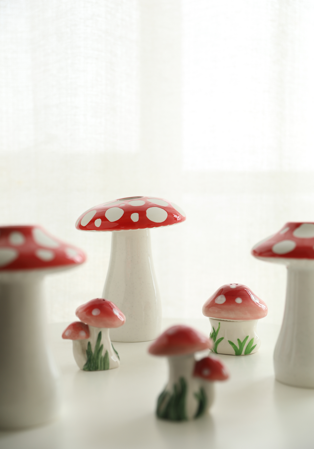 Whimsy Mushroom Ceramic Vase