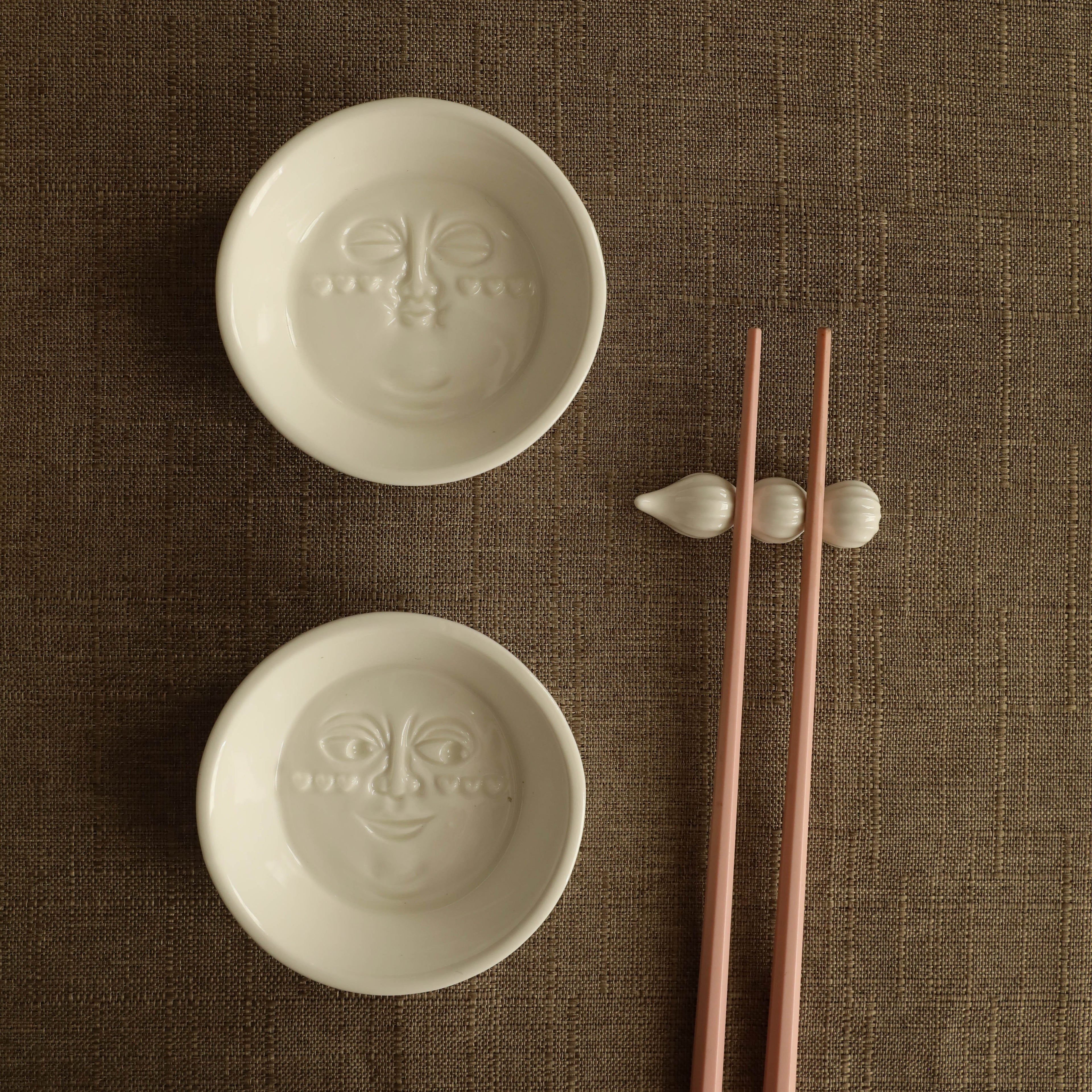 Smiley Soy Sauce Face Dish Set