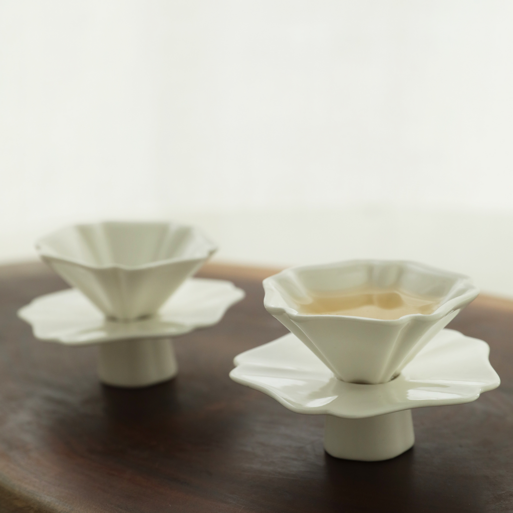 Half-Day Petal Gongfu Tea Cup Set (Pair)