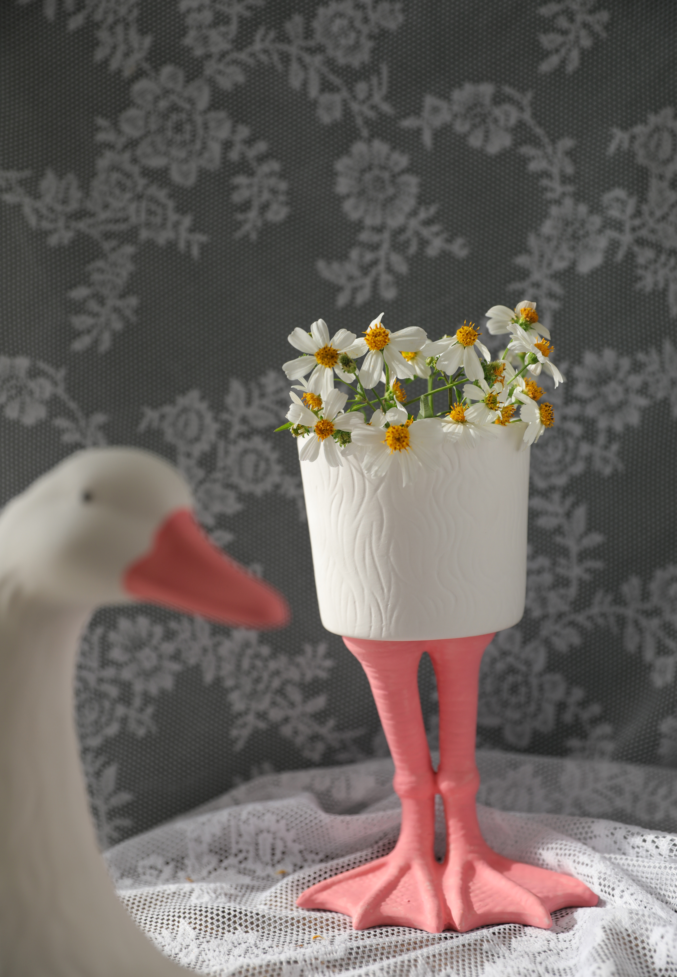 Goose Leg Ceramic Planter