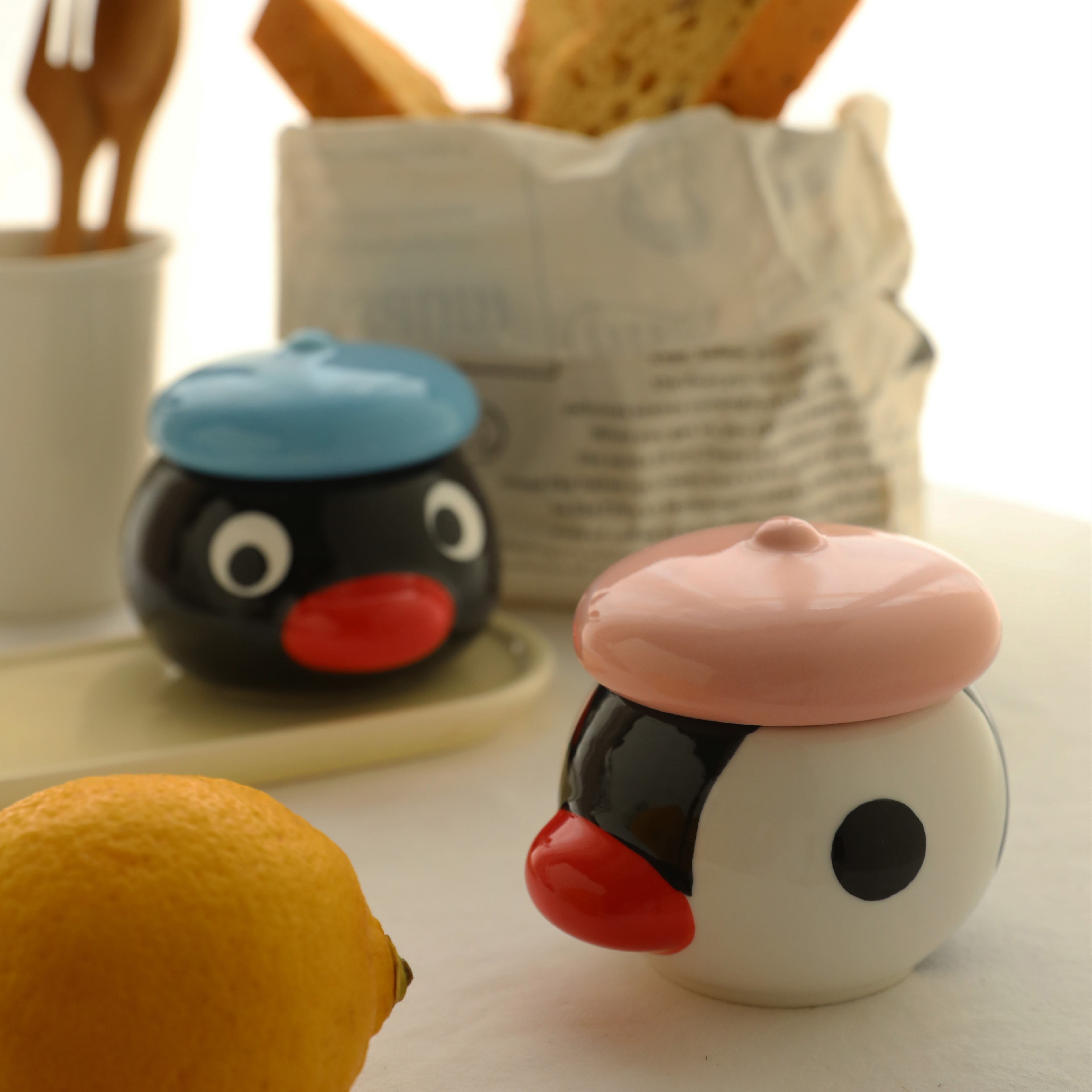 Pingu Penguin Family Ceramic Spice Jar Set