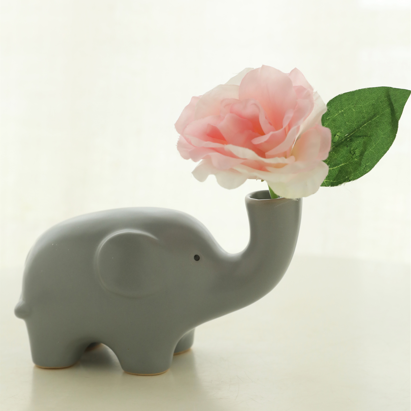 Sunrise Trunk Miniature Elephant Vase