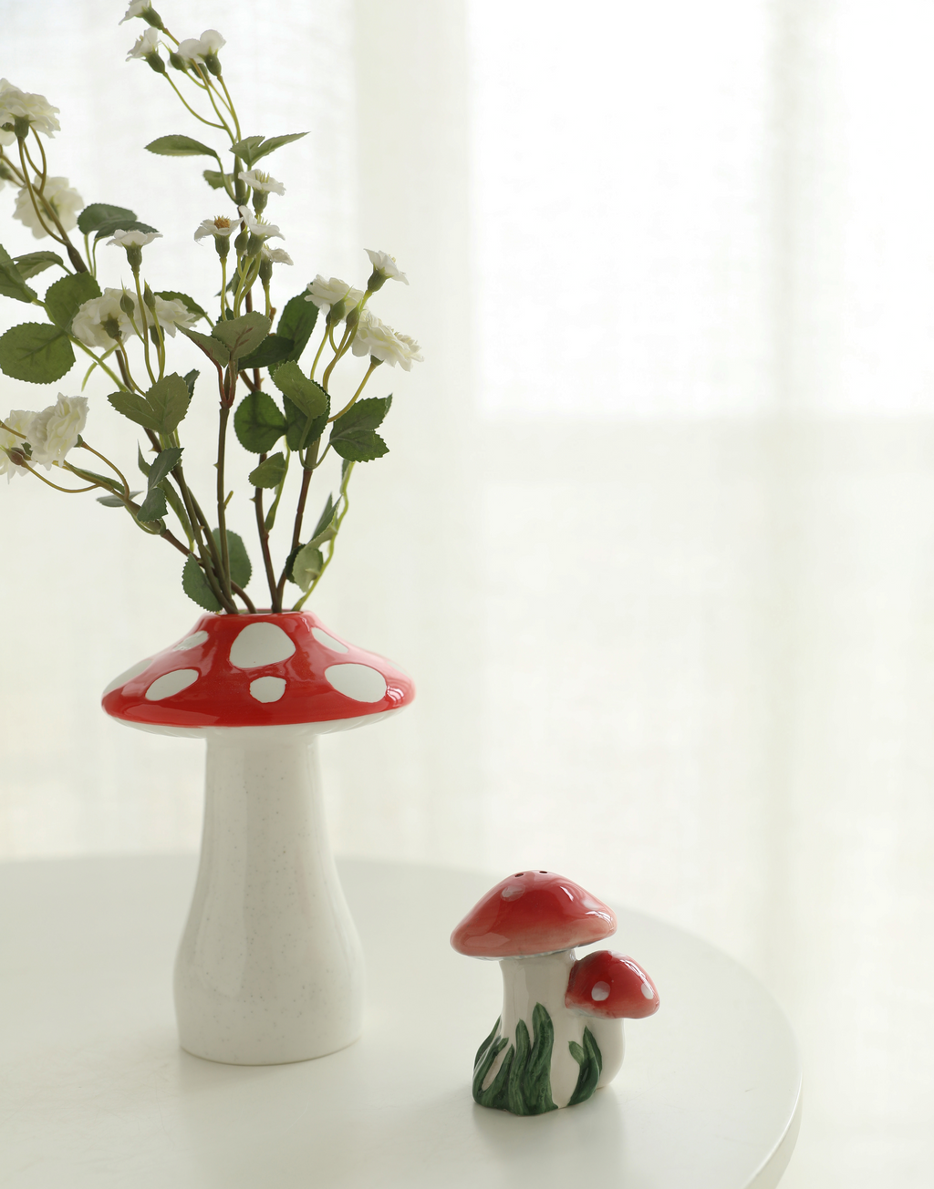 Whimsy Mushroom Ceramic Vase