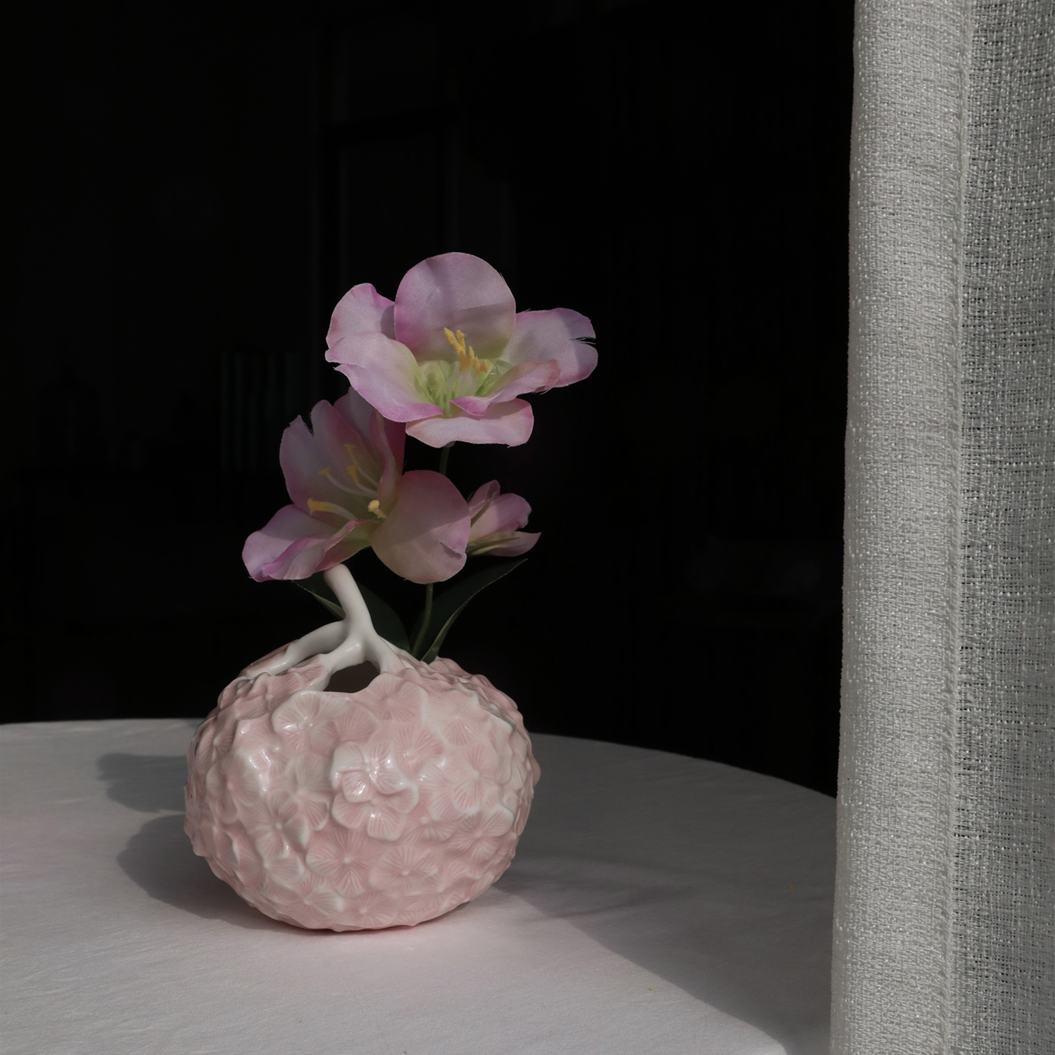 Hydrangea Bloom Sculpted Vase