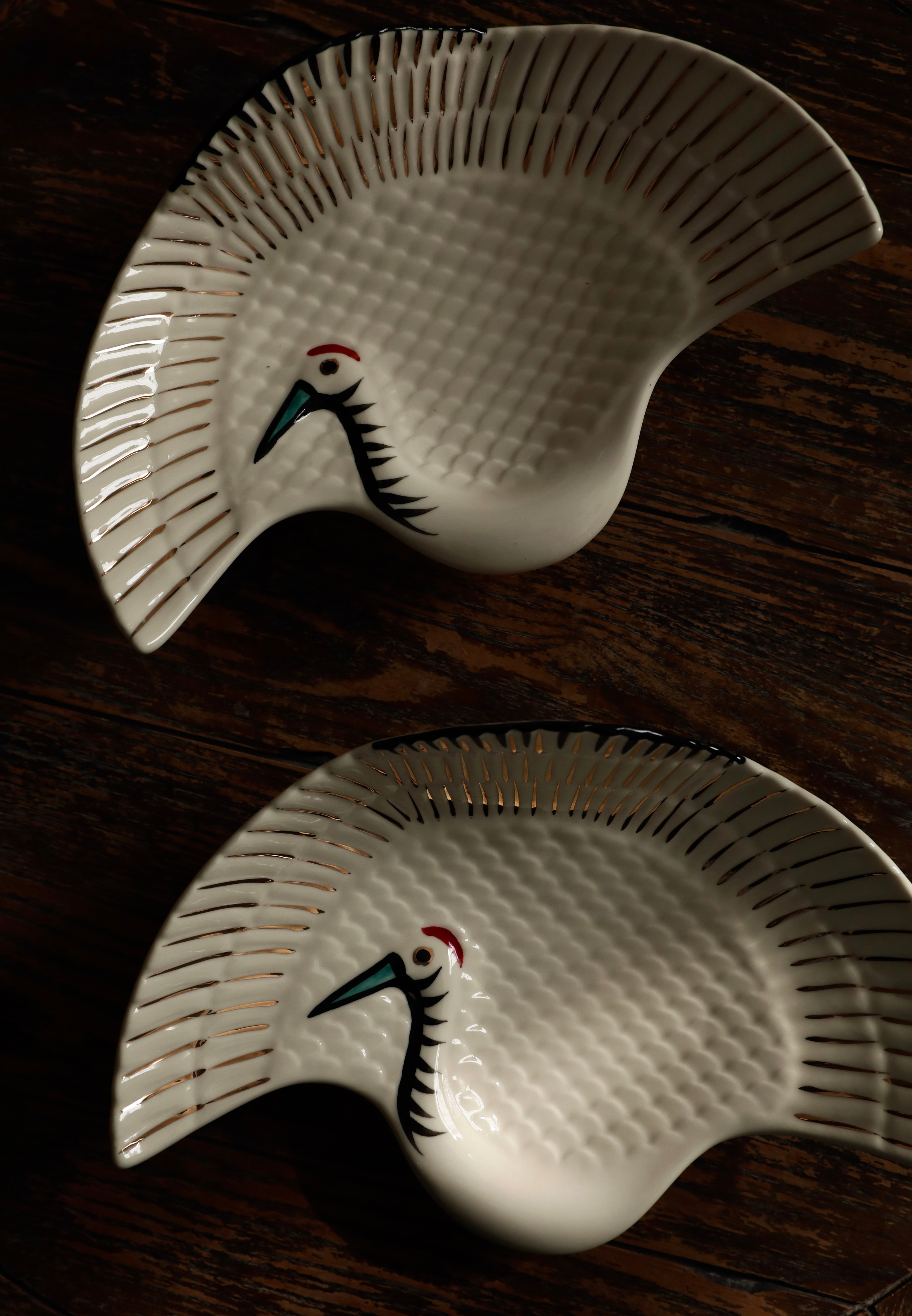 Dancing Crane Ceramic Plate