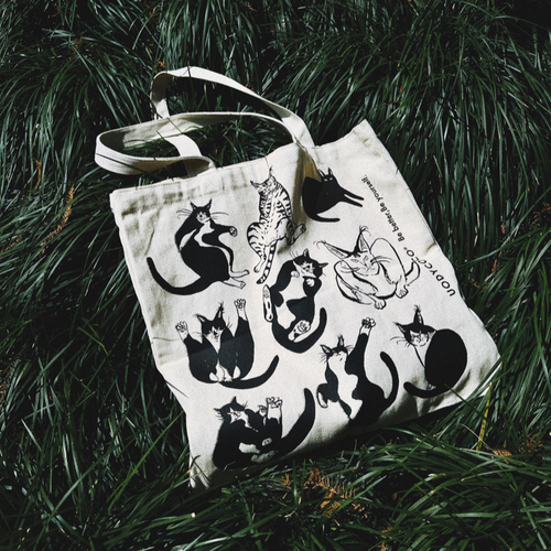 Many Cats Canvas Tote