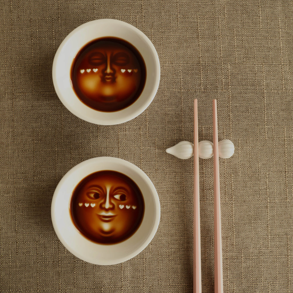Smiley Soy Sauce Face Dish Set