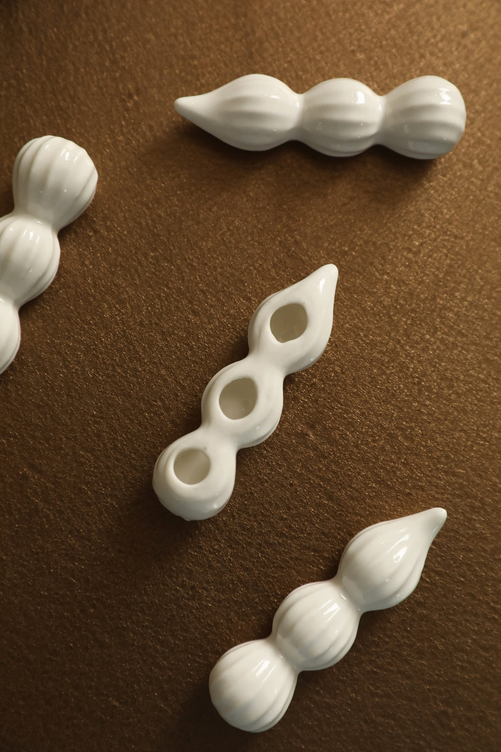 Whipped Cream Porcelain Chopstick Rests (Set of Two)