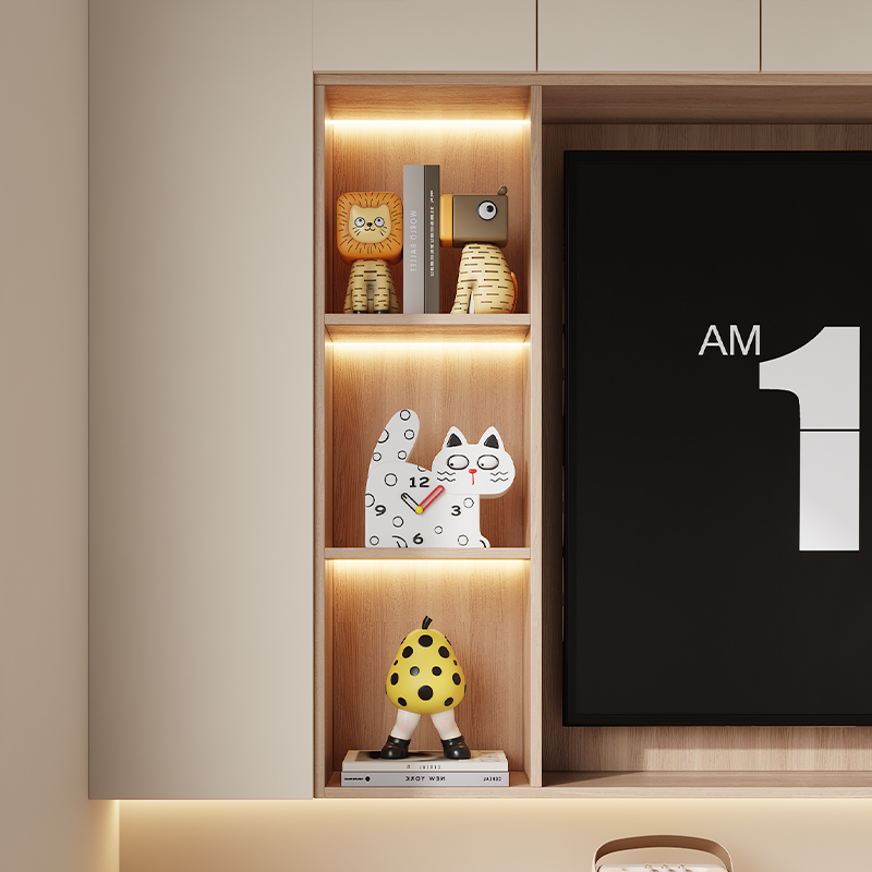 Whimsy Cat Polka Dot Clock