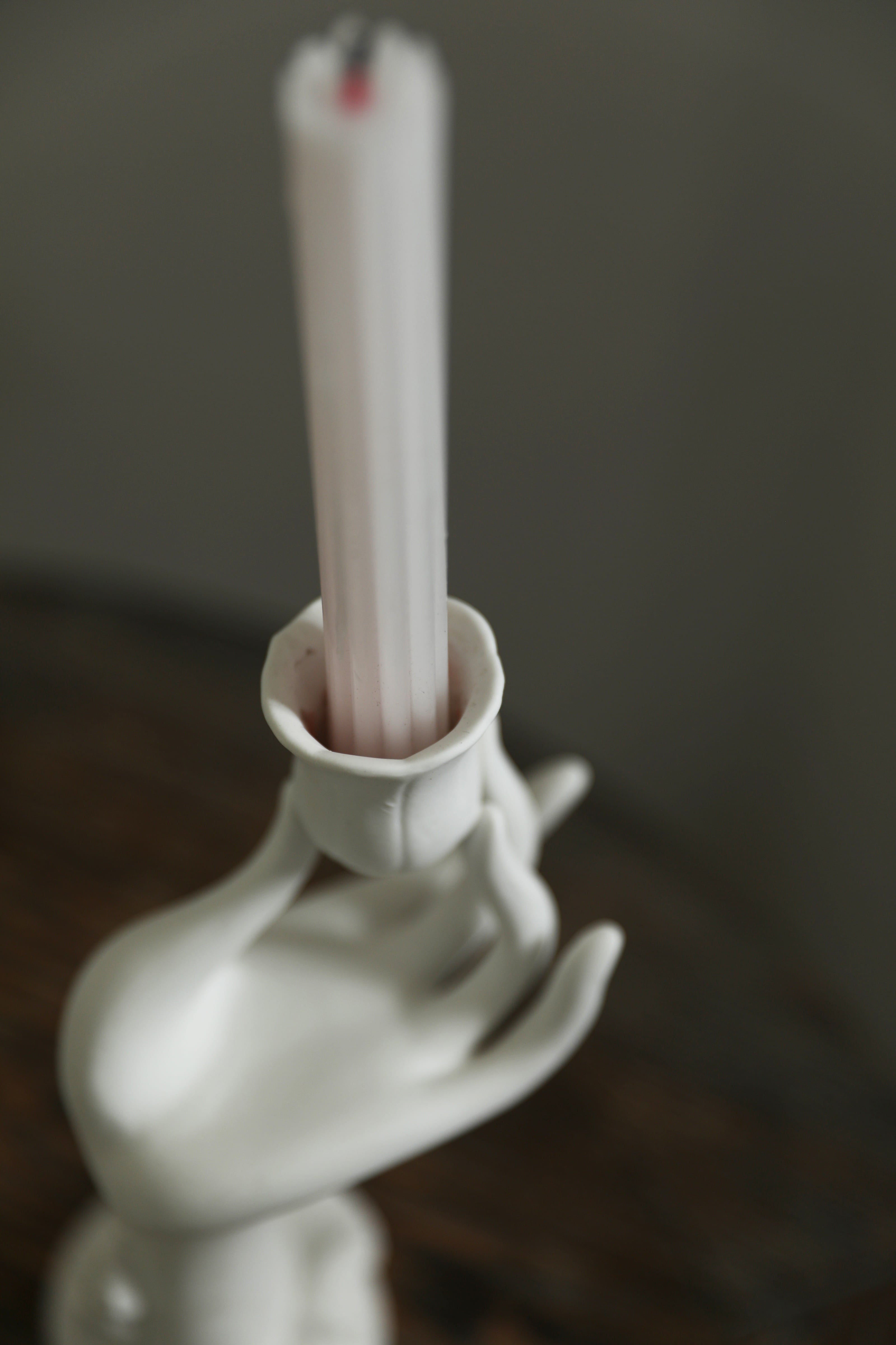 Serpentine Gesture Porcelain Hand Candle Holder
