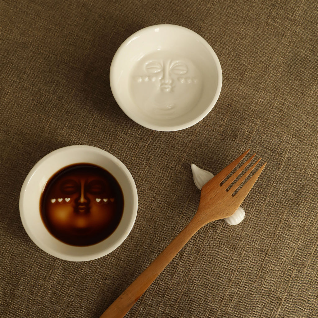 Smiley Soy Sauce Face Dish Set