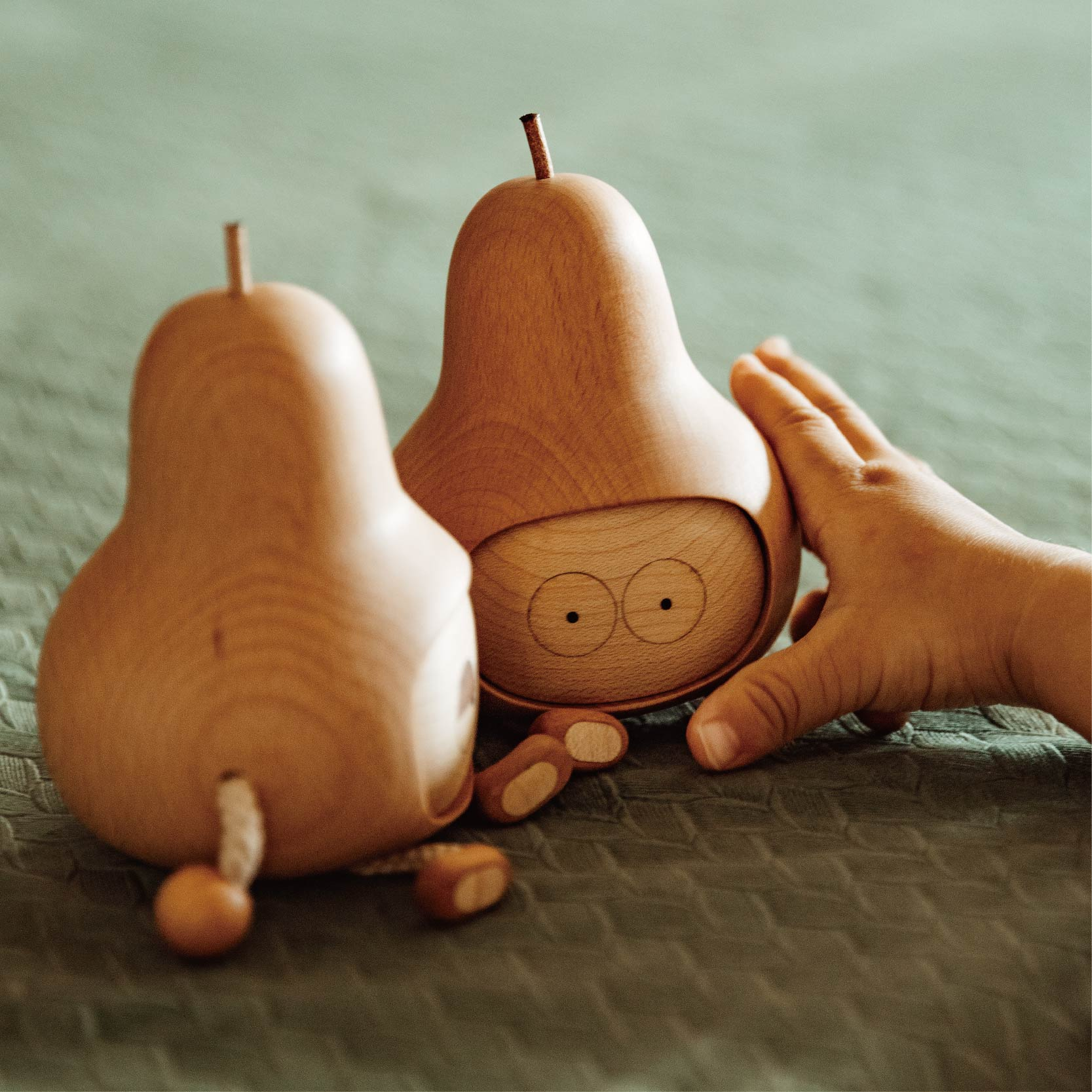 Pair-a-Pear Wooden Figurine Duo