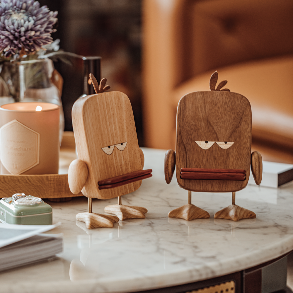 Existential Duck Wooden Phone Stand