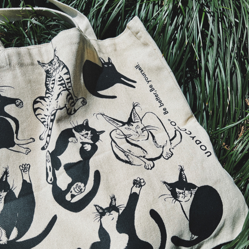Many Cats Canvas Tote
