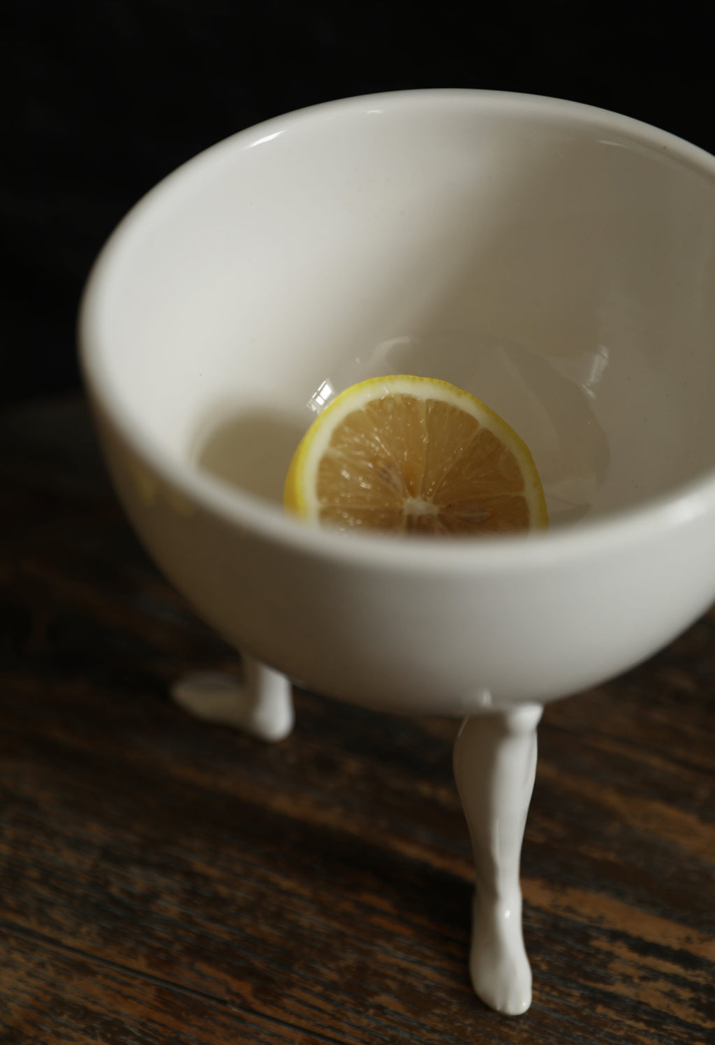 Lemon Parade Three Leg Ceramic Fruit Bowl