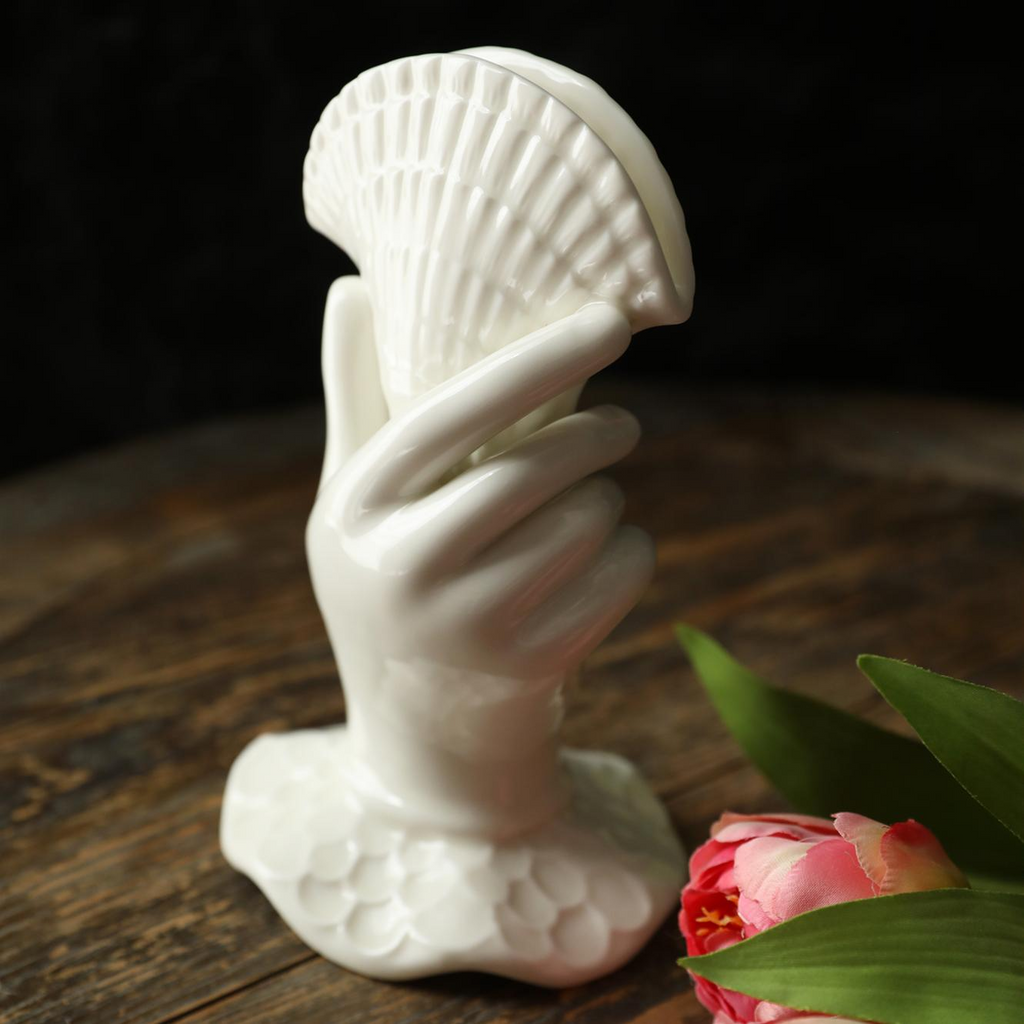 Silk Shell Hand Vase