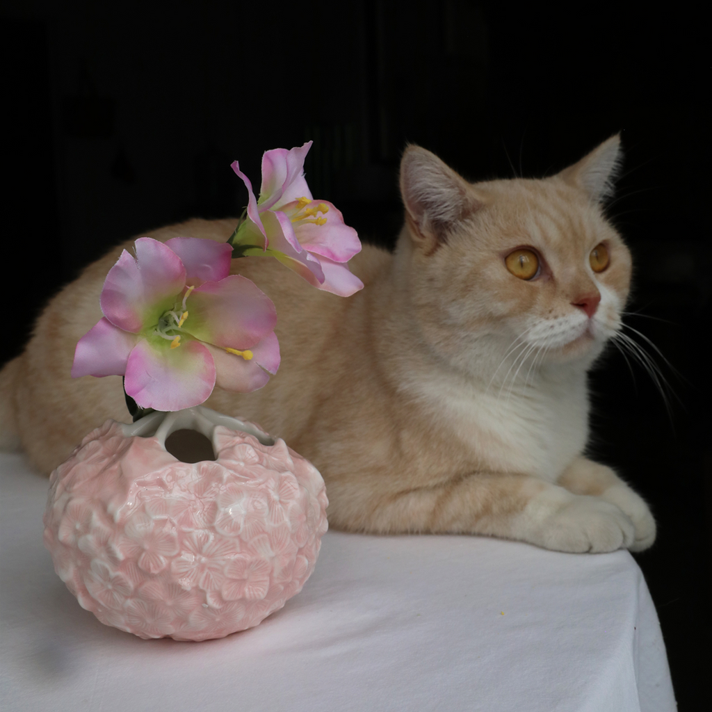 Hydrangea Bloom Sculpted Vase