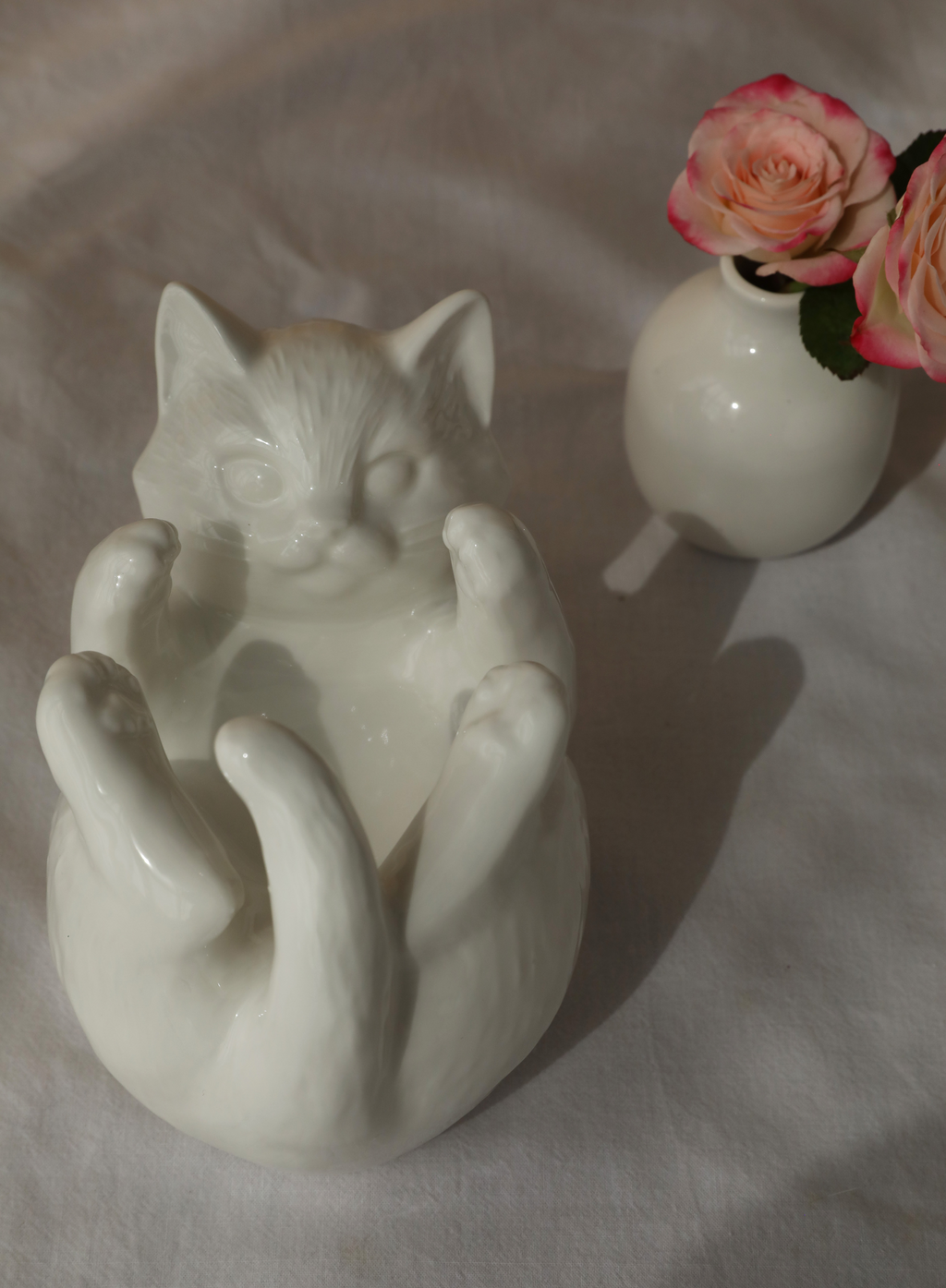 Cat Embrace Ceramic Diffuser & Vase