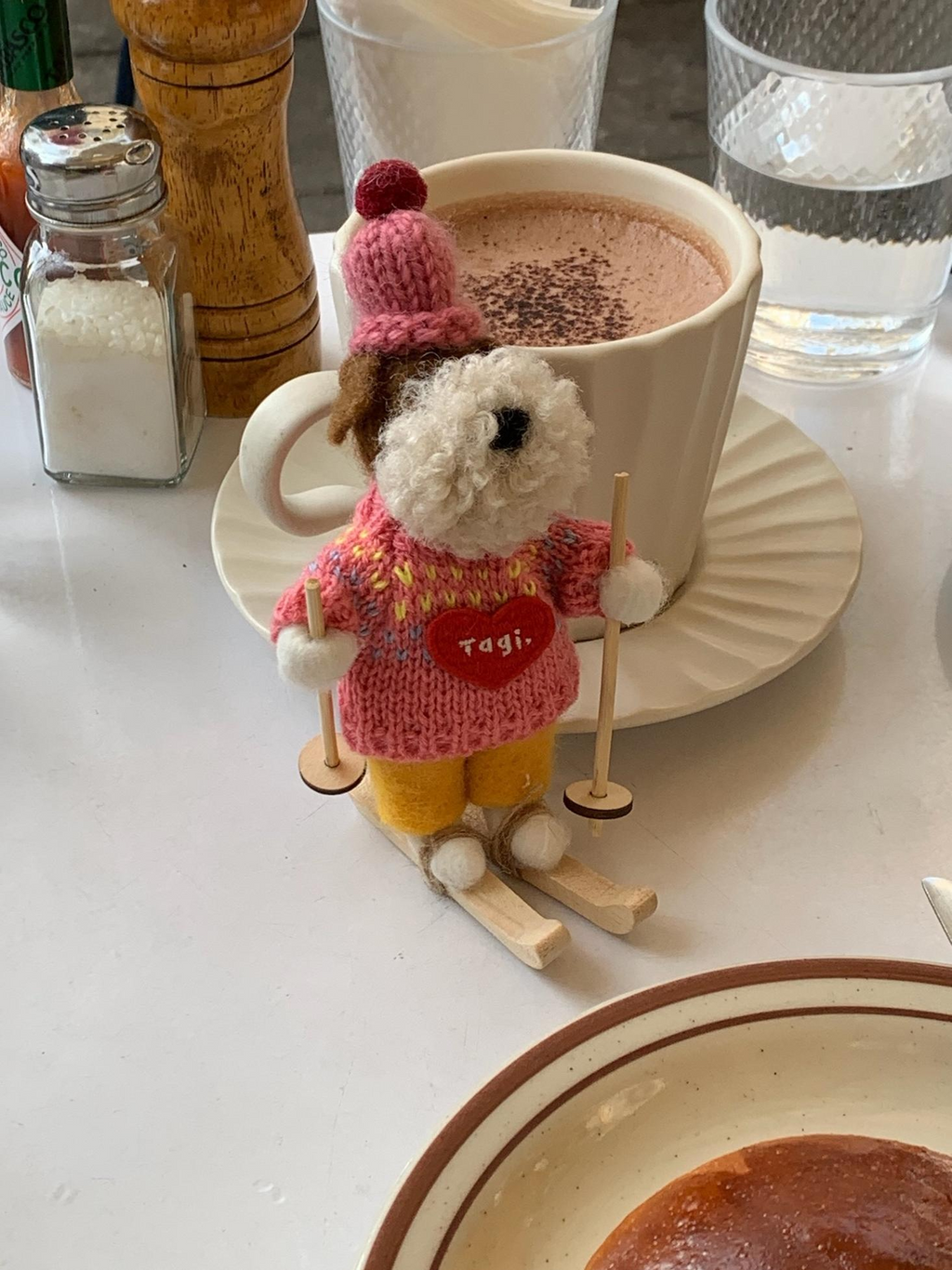 Snow Puff Ski Dog Felt Charm Series