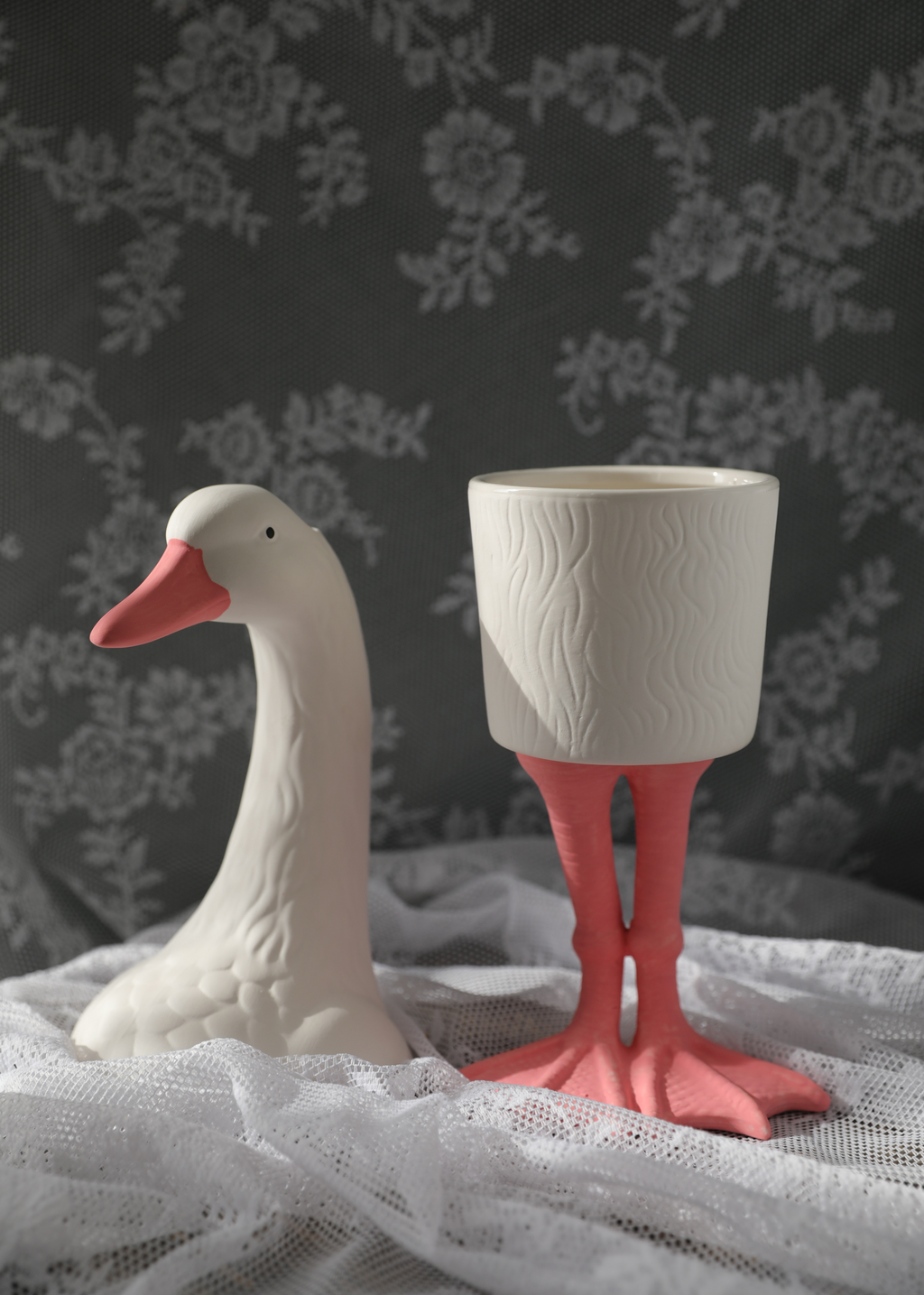 Goose Leg Ceramic Planter