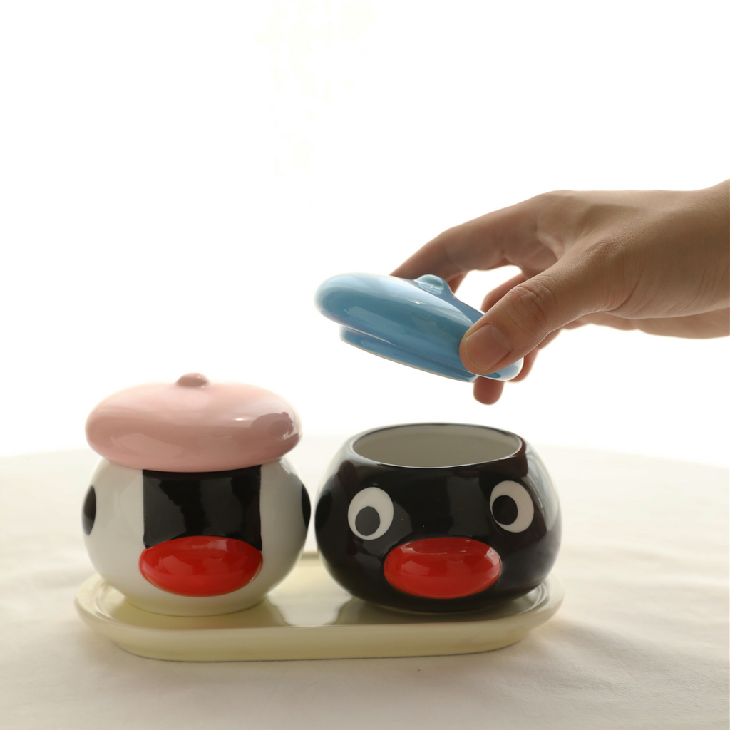 Pingu Penguin Family Ceramic Spice Jar Set