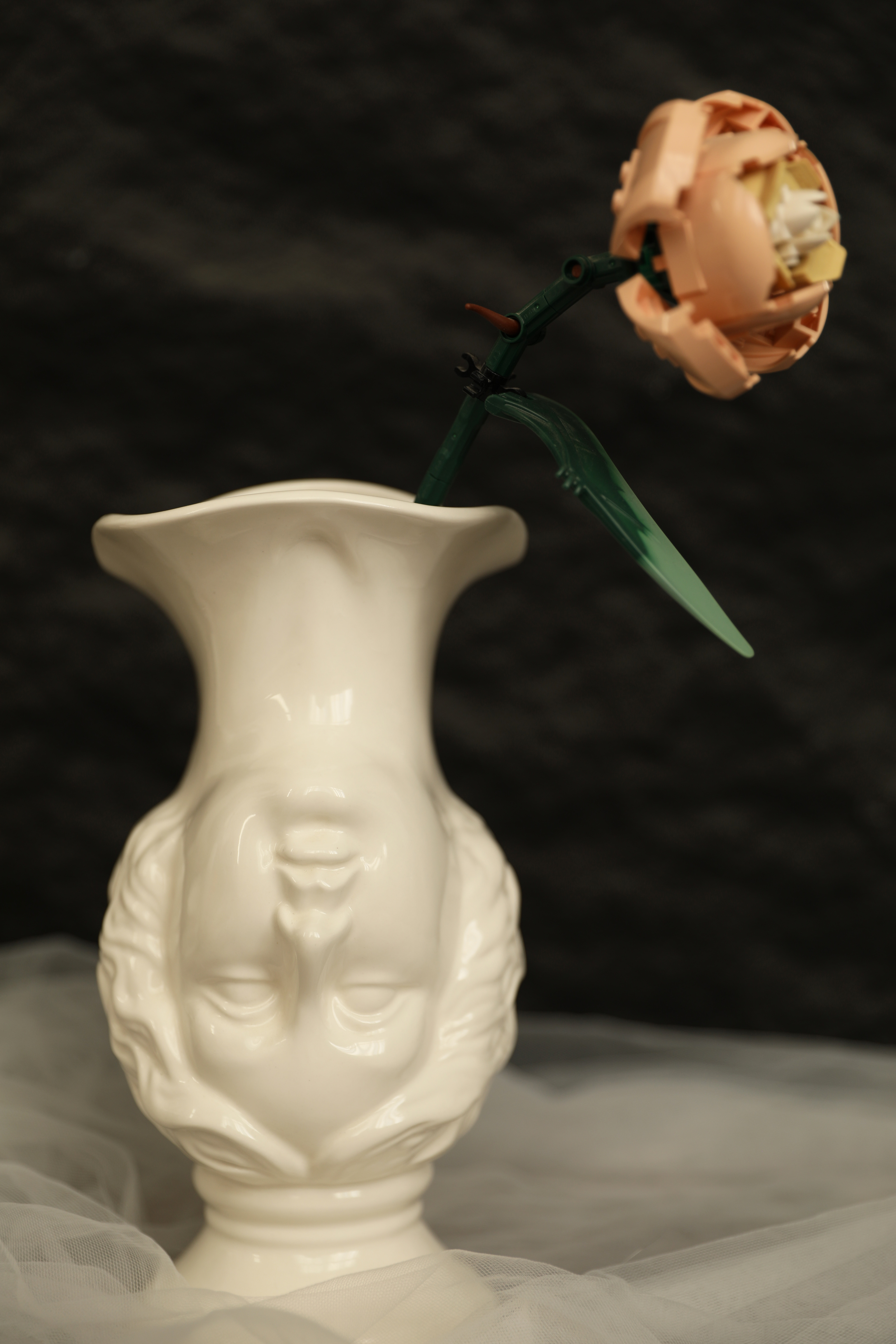 Moonlit Selene Portrait Ceramic Vase