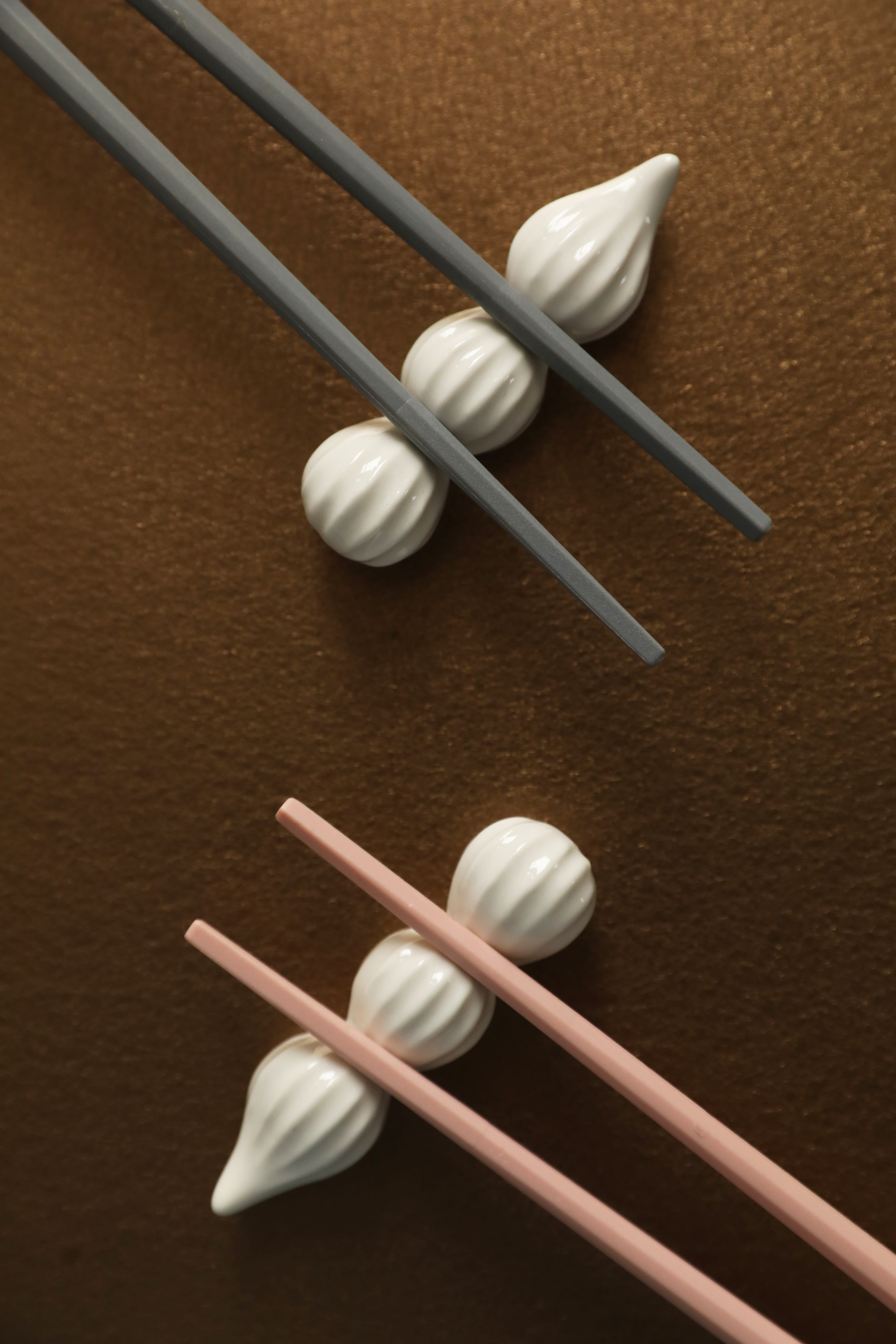 Whipped Cream Porcelain Chopstick Rests (Set of Two)