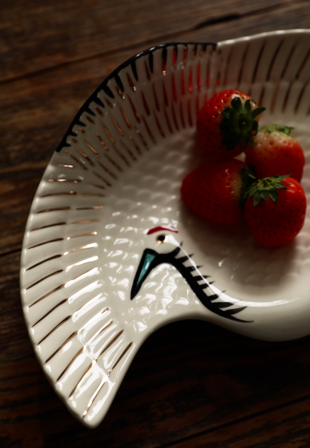 Dancing Crane Ceramic Plate