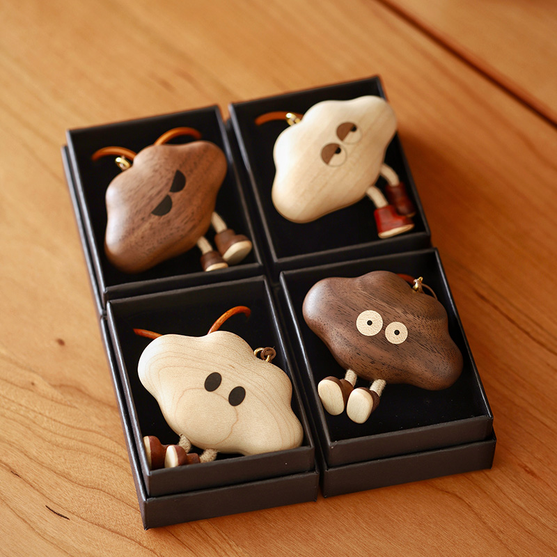 Cloud Companions – Wooden Charm Collection
