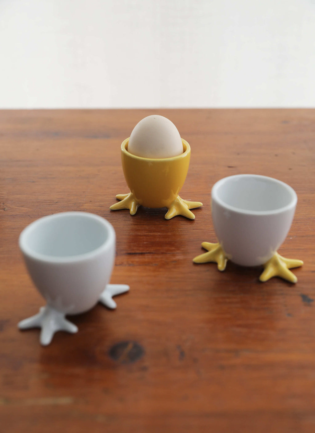 Little Chick Run Ceramic Egg Cup Pair