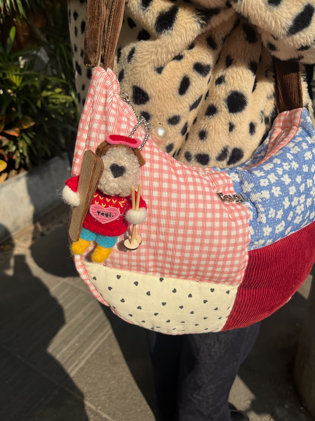 Snow Puff Ski Dog Felt Charm Series