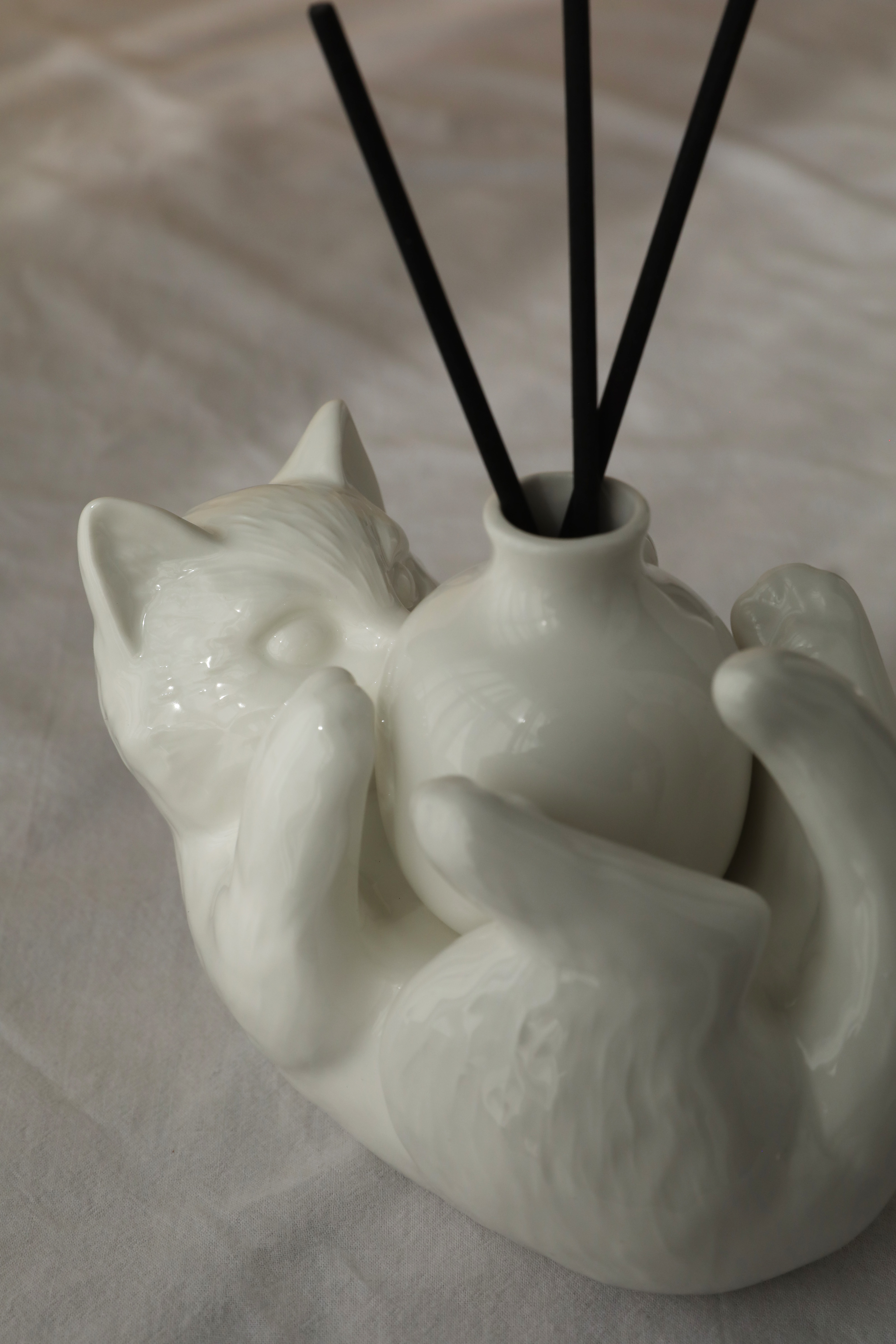 Cat Embrace Ceramic Diffuser & Vase