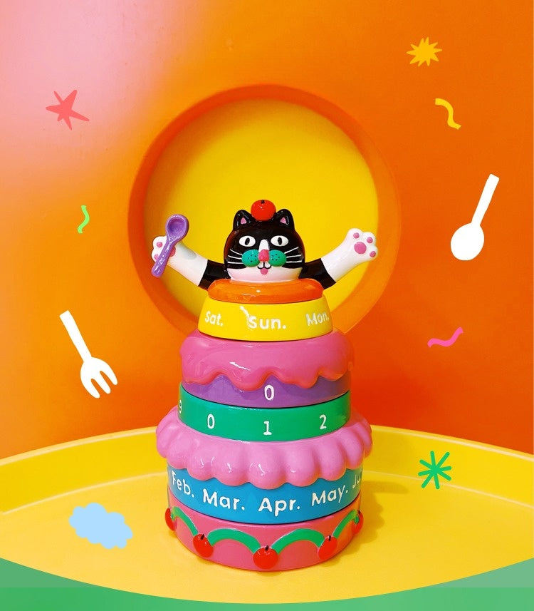 Cake Day Every Day Perpetual Kitty Calendar