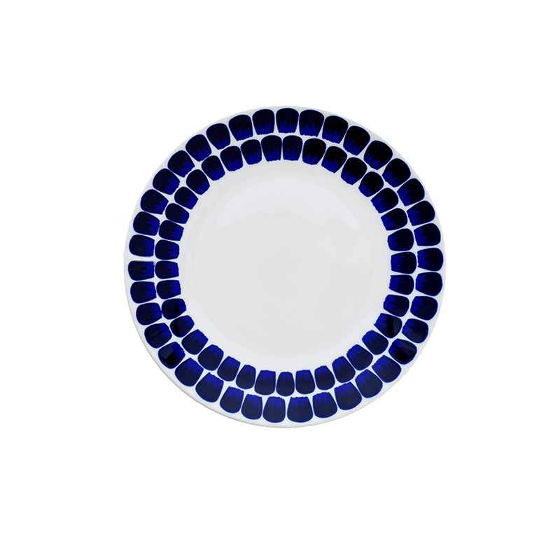 Midnight Petal Parade Ceramic Dinnerware - Petal Ring Plate image