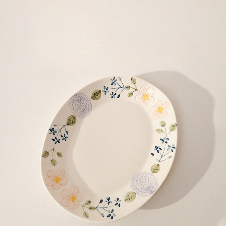 Bloomy Day Plates - Oval image