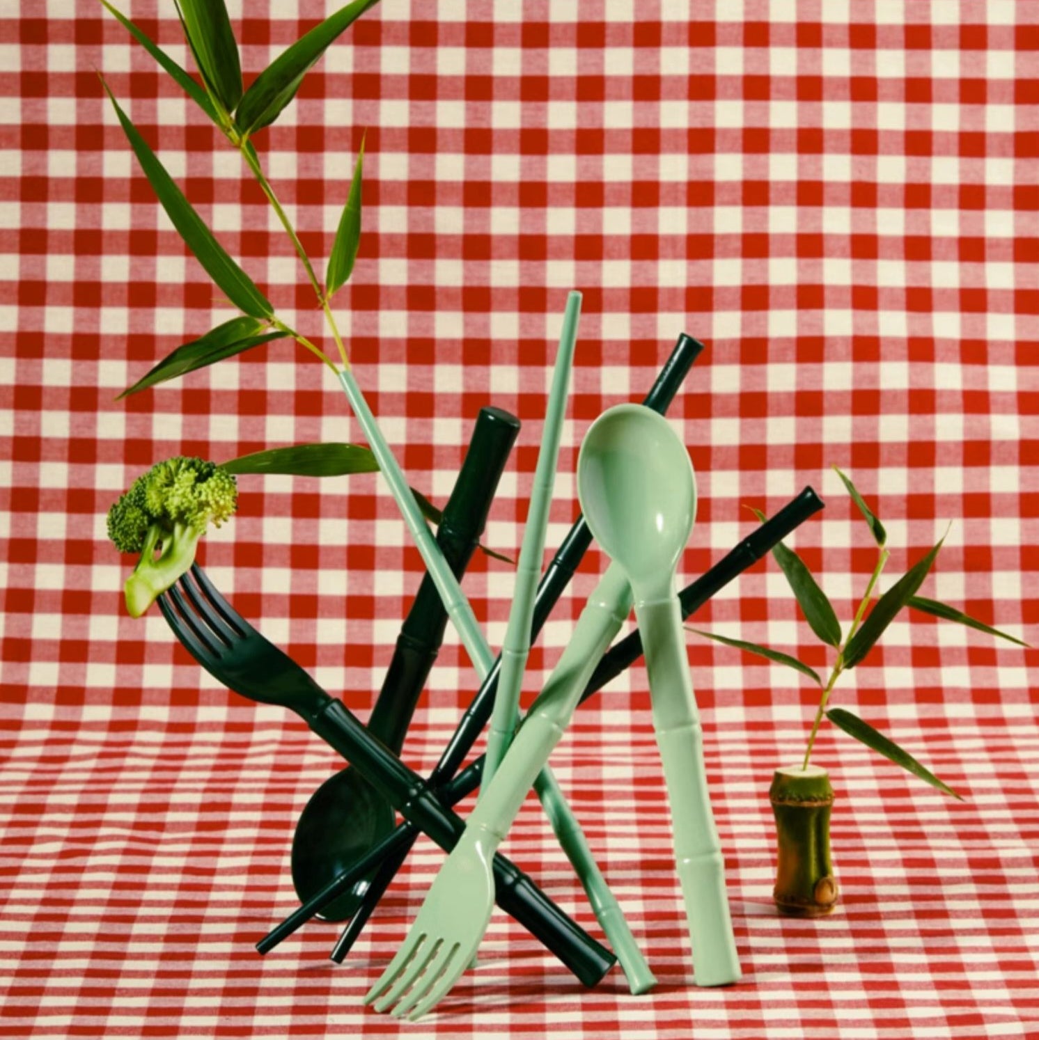 Panda Pompom Bamboo Chopsticks image 0