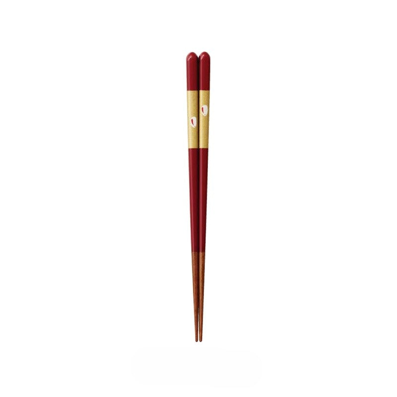 Golden Neko Chopsticks - Crimson 8" image