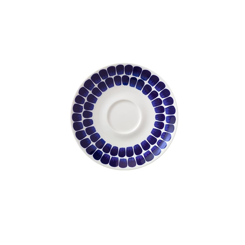 Midnight Petal Parade Ceramic Dinnerware - Moon Dot Saucer image