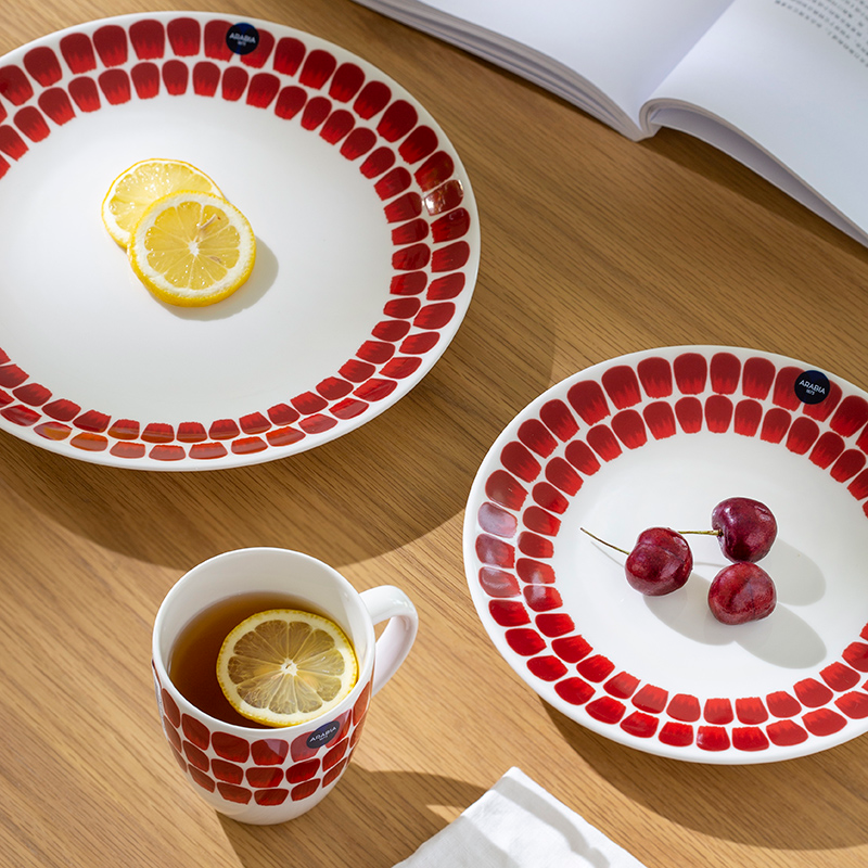 Crimson Petal Parade Ceramic Dinnerware image 1