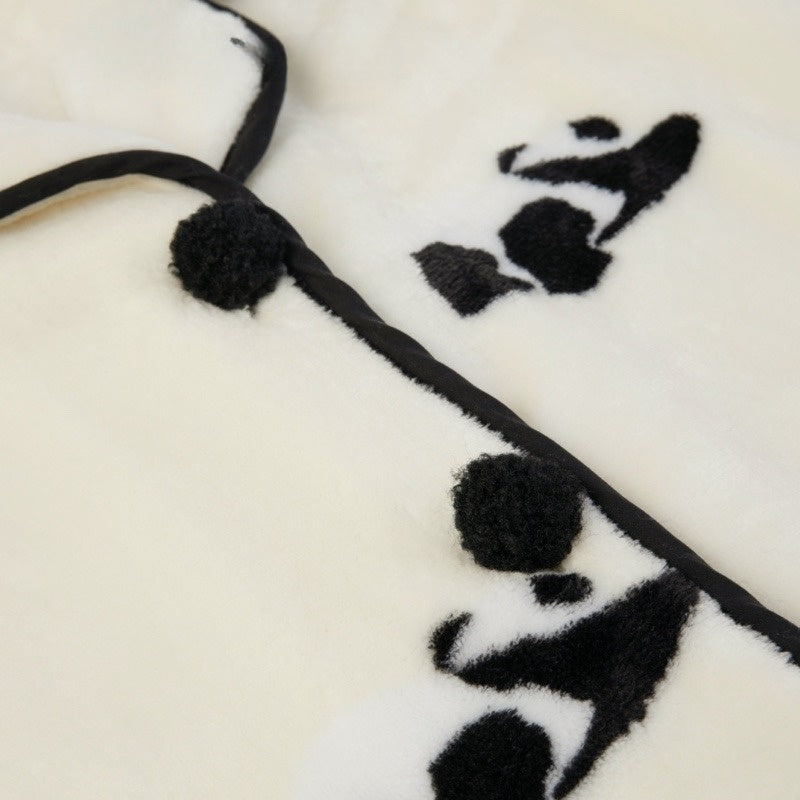 Panda Pompom Fleece Pajama Set image 3
