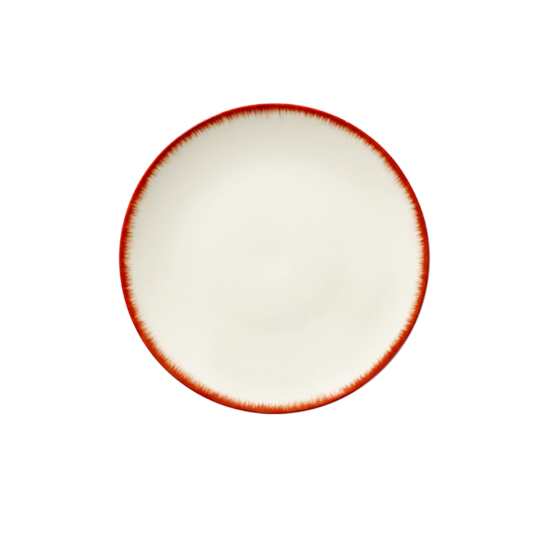 Ember Glow Red Rim Plates - Dessert Plate image
